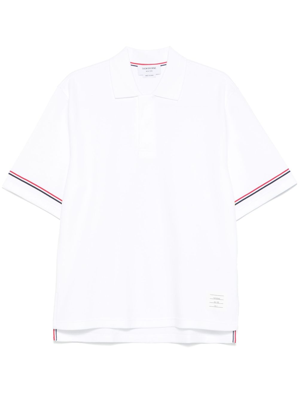 Thom Browne Men Rwb Cotton Polo Shirt