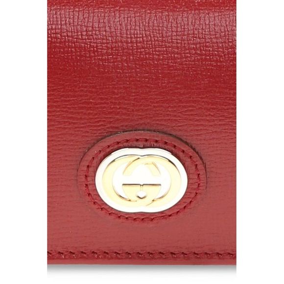 Gucci Women Red Gg Tri-Fold Wallet