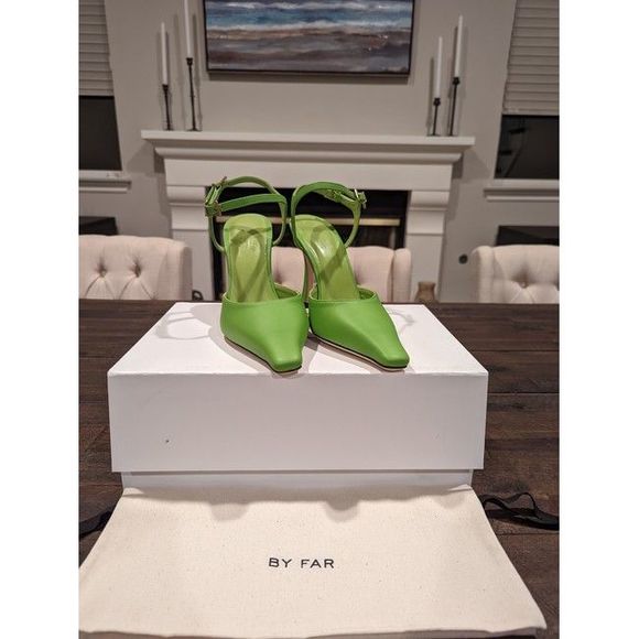 By Far Women Green + Mimi Cuttrell Leather Pumps