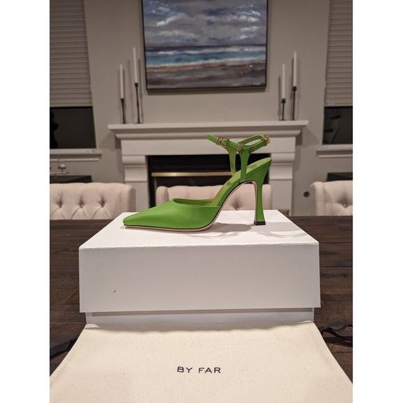 By Far Women Green + Mimi Cuttrell Leather Pumps