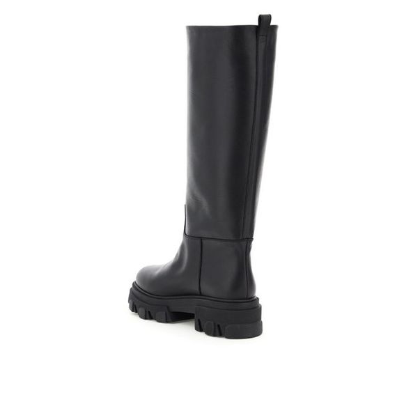 Gia Borghini Women Black Tubular Combat Boots/Booties Boots/Booties