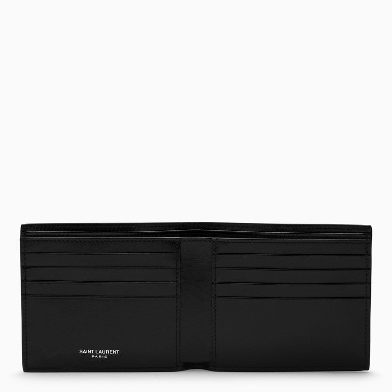 Saint Laurent Black Leather Bi-Fold Wallet Men